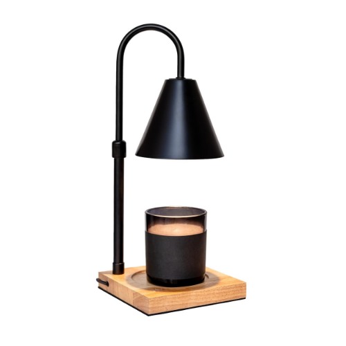 Flamingueo Kaars Warmer Lamp - Kaarsverwarmer, Candle Warmer Lamp met Timer, Instelbare Intensiteit, Elektrische Kaarsverwarmer, Nachtkastje Lamp - Zwart