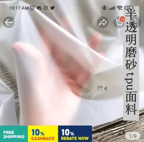 Translucent raincoat fabric