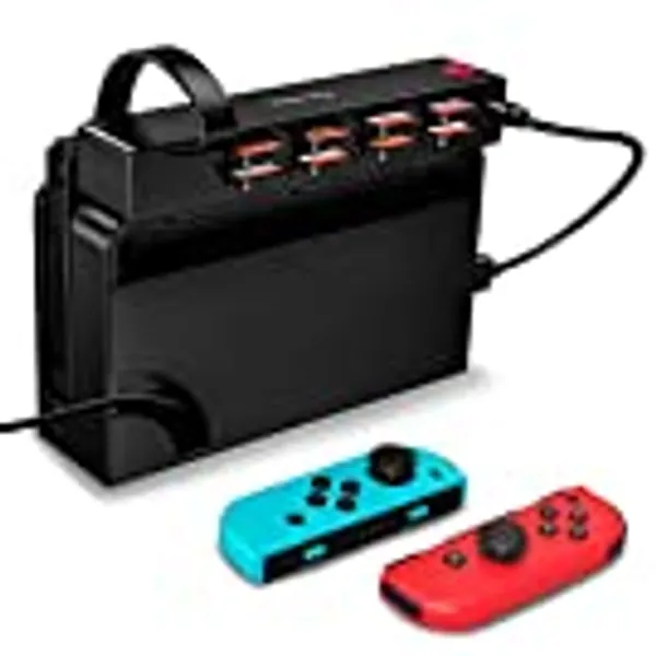 Park Sung Exclusive Design for Switch Game Switcher, Quick Read 4 Games & Hold 4 Game Cards, Plug and Play Switch Accessories Compatible with Nintendo Switch, Nintendo Switch OLED