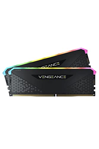 Corsair Vengeance RGB RS 16 Go (2 x 8 Go), mémoire de bureau DDR4 3200 MHz C16 (éclairage RVB dynamique, temps de réponse serrés, compatible avec les séries Intel et AMD 300/400/500), noir / 2 x 16Go 108,88 €