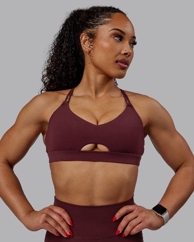 Pursue Sports Bra - Dark Cherry | Dark Cherry / S