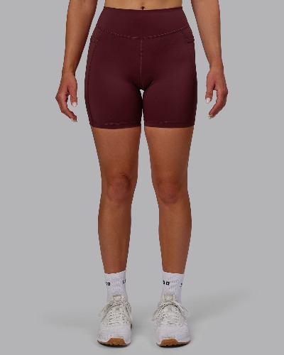 Elite Mid-Length Shorts - Dark Cherry | Dark Cherry / S