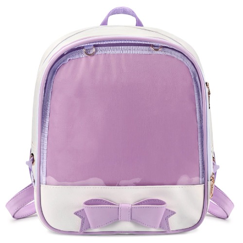STEAMEDBUN Ita Bag Backpack Bowknot Kawaii Pin Display Backpack Bag with Insert - New Purple