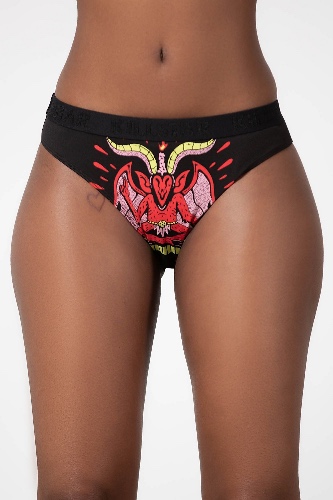 Devil Incarnate Panty | XXL / Black / 95% Rayon 5% Elastane