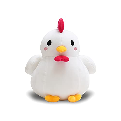 Avocatt White Chicken Stuffed Plush - 10 Inches Stuffed Rooster Plushie - Plushy and Squishy Toy Stuffed Animal - Cute Toy Gift for Boys and Girls