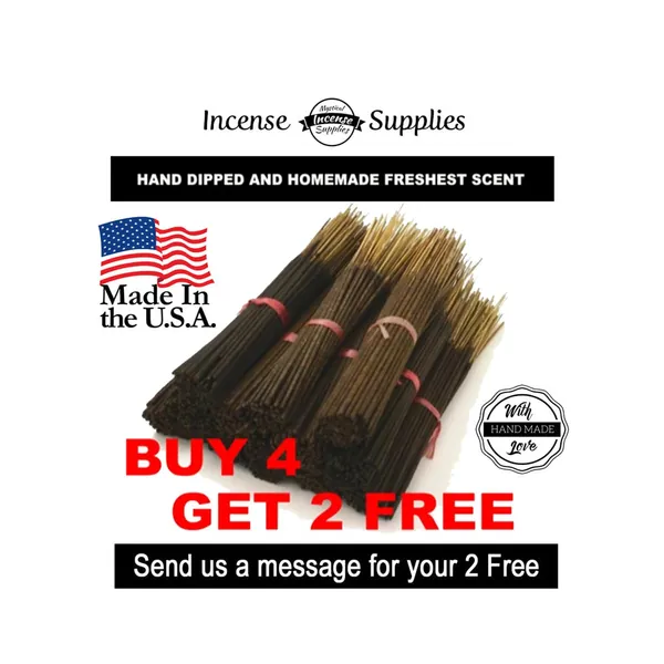 Incense Sticks 100 Incense Sticks Per Pack -  11" Hand Rolled And Dipped - Great for Incense Holders and Incense Burners