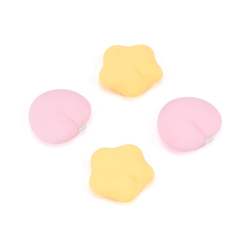 GeekShare Cute Silicone Joycon Thumb Grip Caps, Joystick Cover Compatible with Nintendo Switch / OLED / Switch Lite,4PCS -- Peach & Star