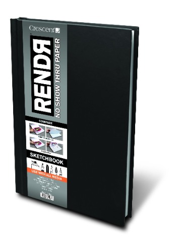 Crescent Creative Products 8.5 11-inch RENDR Hardbound Sketchbook, 8.5" x 11", White, Model:12-00011 - 8.5" x 11" Hardbound Sketchbook