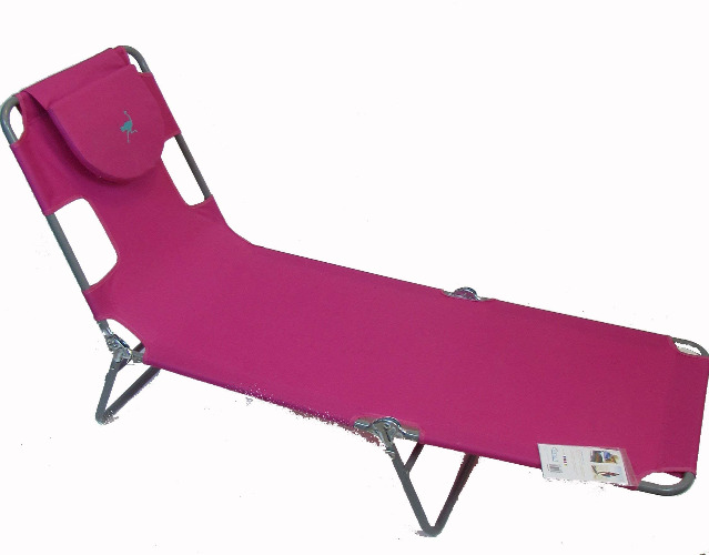 Ostrich Chaise Lounge, Pink - Pink