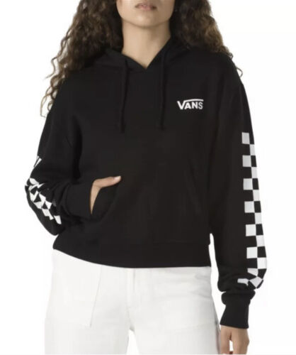 Vans Bravo Crop Hoodie Pullover Checkerboard LongSleeve Women’s SZ M New!!! 194901834137 | eBay