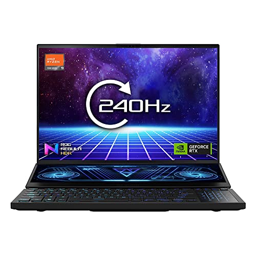ASUS Laptop ROG Zephyrus Duo 16 GX650PY 16.0" QHD+ 240Hz 1100nits Dual-screen Gaming Laptop (AMD Ryzen 9-7945HX, NVIDIA GeForce RTX 4090, 64GB RAM, 2TB SSD, Windows 11) Includes ROG Nebula HDR Display - AMD Ryzen 9-7945HX - NVIDIA GeForce RTX 4090 - 240Hz WQXGA 1100nits ROG Nebula Screen