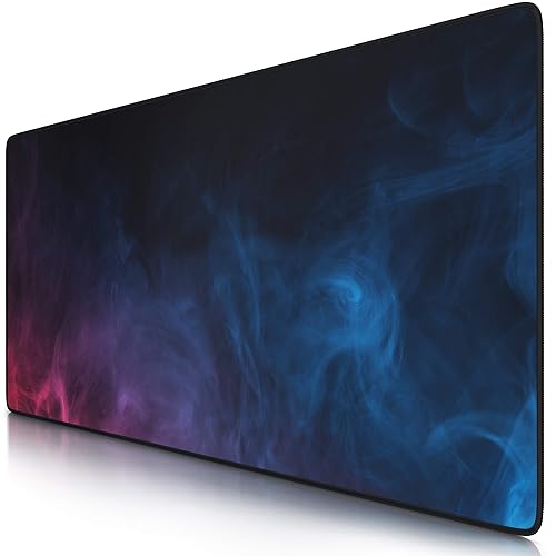 TITANWOLF - XXL Gaming Mouse Pad - 900 x 400 x 3 mm - extra large mouse mat - table mat - extra large size - improved precision and speed - rubber base for stable grip - washable - Color Smoke