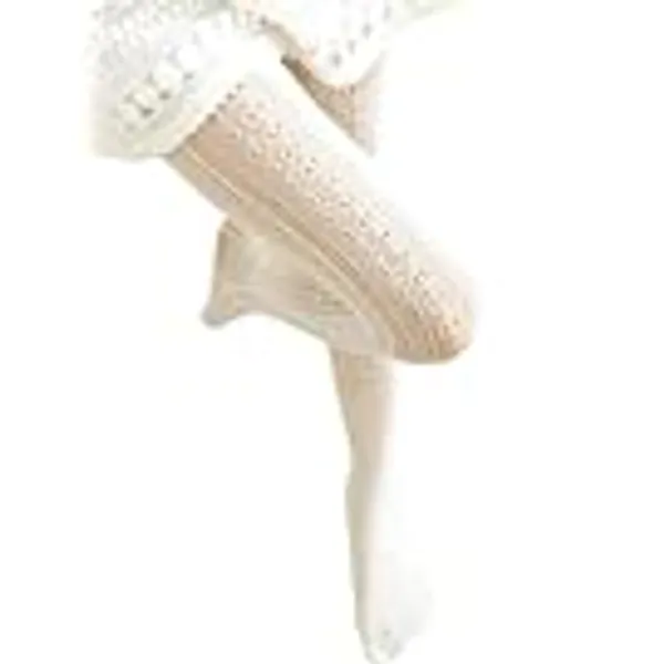 Women Fishnet Hollow Out Knitted Patterned Stockings Tights Vertical Strips Pantyhose For Female