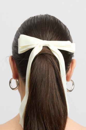 White Bow Hair Ties | ONE