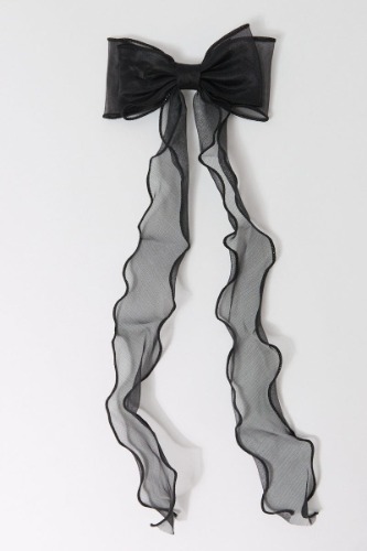 Black Organza Bow Hair Clips | ONE