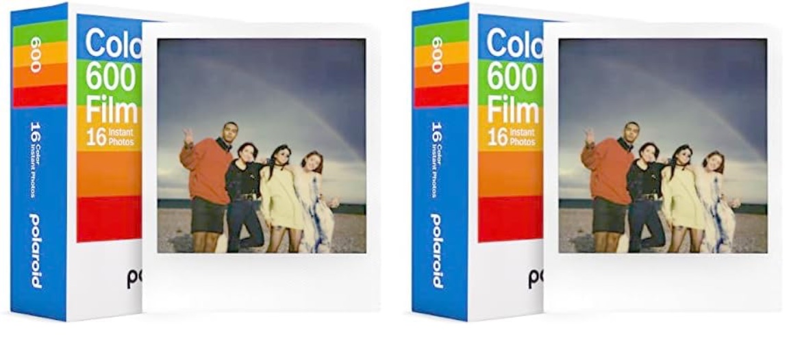 Polaroid Color Film for 600 Double Pack, 16 Photos (6012) (Pack of 2) - 16 Photos (Pack of 2) - White Frame