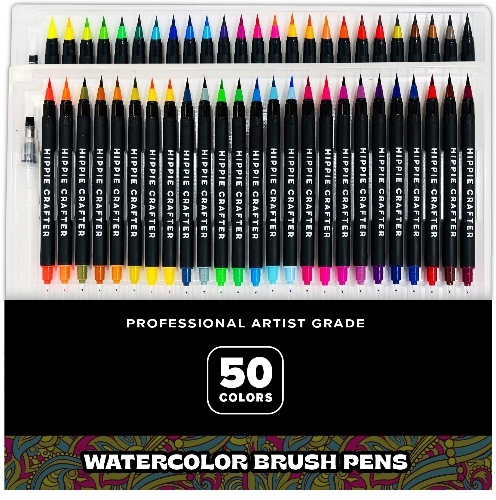 Watercolor Brush Pens - 50 Colors