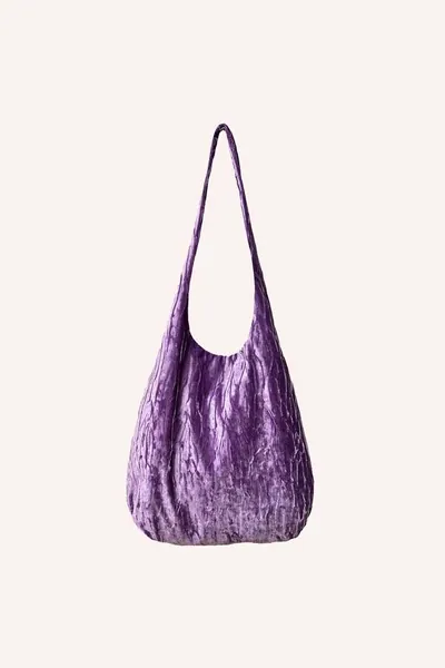 Anna Sui Velvet Hobo Bag - Purple on Garmentory