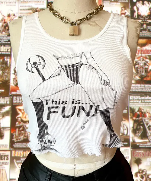 Ribbed Tank with This is… Fun Vintage Inspired Graphic