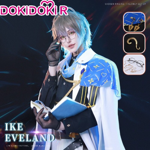 DokiDoki-R Cosplay Vtuber Ike Eveland Cosplay Ike Costume Uniform LUXIEM | Costume / S-PRESALE