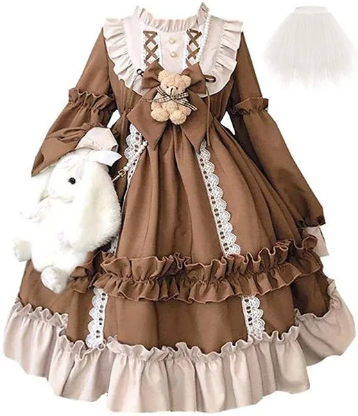 * ZTBANG® Lolita Princess Dress Kawaii Long Sleeves Sweet Girl Chiffon Fancy Dress 2021