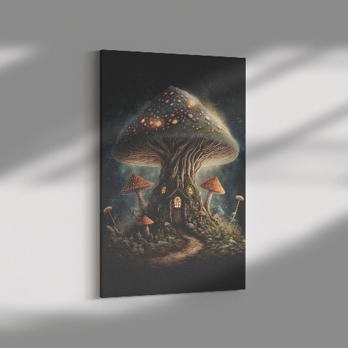 Mushroom House Canvas - 24x36 / .75