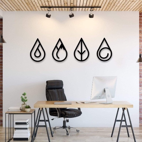 Four Elements - Singa - Wall Art by Northshire Wall Art - (35cm x 50cm) 13.7" x 19.6" Inches