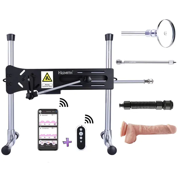 Fan Suggested! ;3 - Hismith Sex Machine with App Remote Control,Perfect Love Machine with Practical Matching Machine Device Attachements - App Controlled Classic Bundle