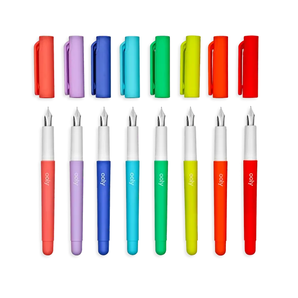 Color Write Fountain Pens - Set of 8 by OOLY