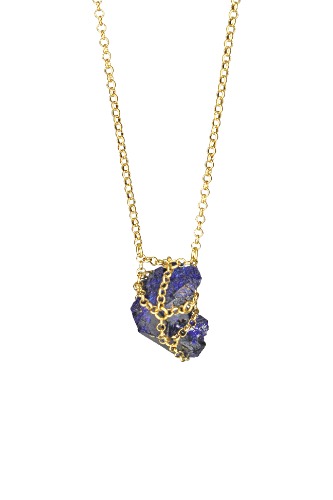 Caged Azurite Necklace