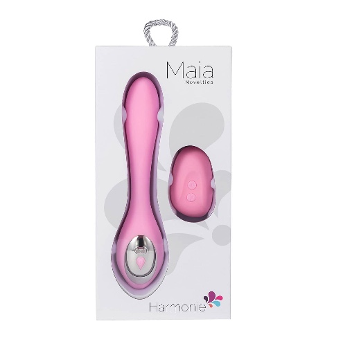 Harmonie Rechargeable Remote Silicone Bendable  Vibrator - Pink