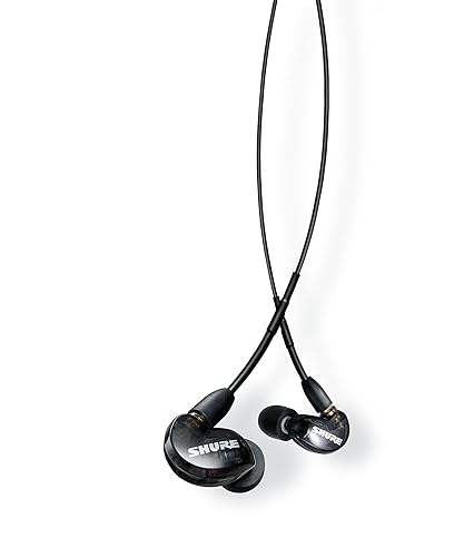 Shure AONIC 215 Wired Sound Isolating Earbuds, Clear Sound, Single Driver, Secure in-Ear Fit, Detachable Cable, Durable Quality, Compatible with Apple & Android Devices - Black - Black
