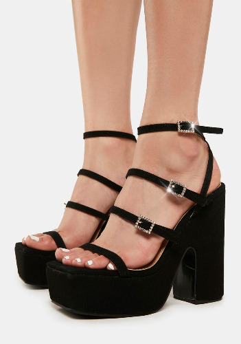 Black Raine Platform Heels | US 7