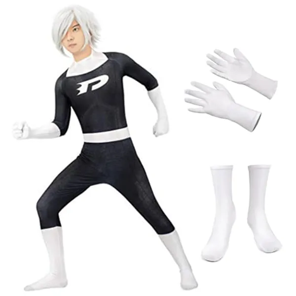 C-ZOFEK Men's Black Cosplay Bodysuit Costume 3D Printed for Halloween