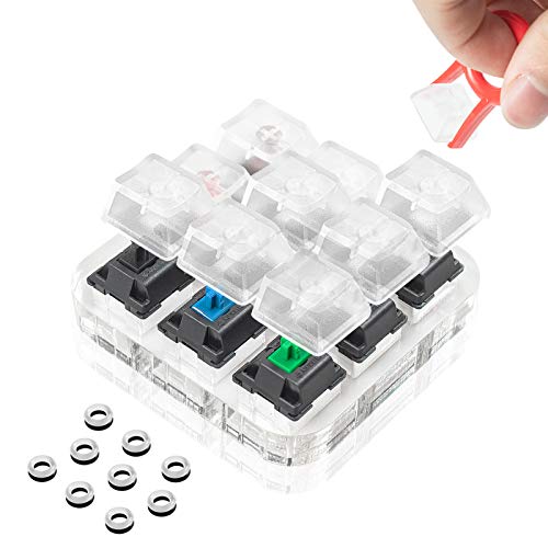 Griarrac Cherry MX Switch Tester Mechanical Keyboards 9-Key Switch Testing Tool, with Keycap Puller and O Rings