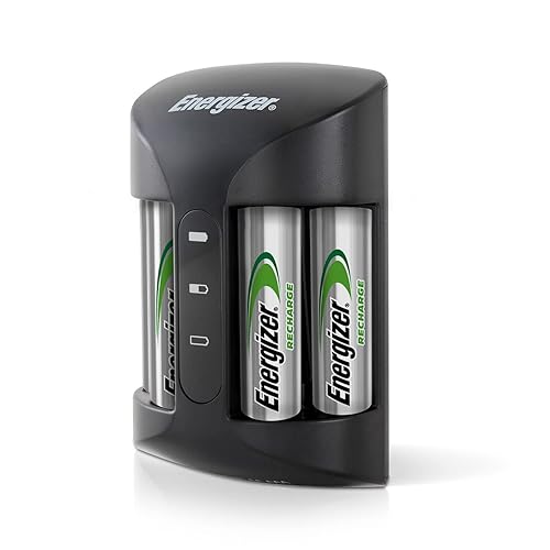 Energizer Recharge Pro Rechargeable AAA and AA Battery Charger With 4 NiMh Rechargeable AA Batteries, Provides a Full Charge in 3 Hours - Battery Charger - 1 COUNT