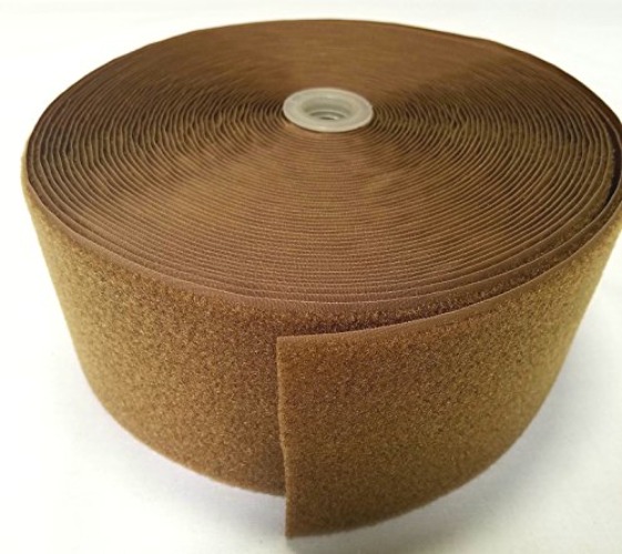 4" Coyote Brown SEW-ON Hook and Loop Fastener - Loop Side ONLY - 1 Yard - Coyote Brown