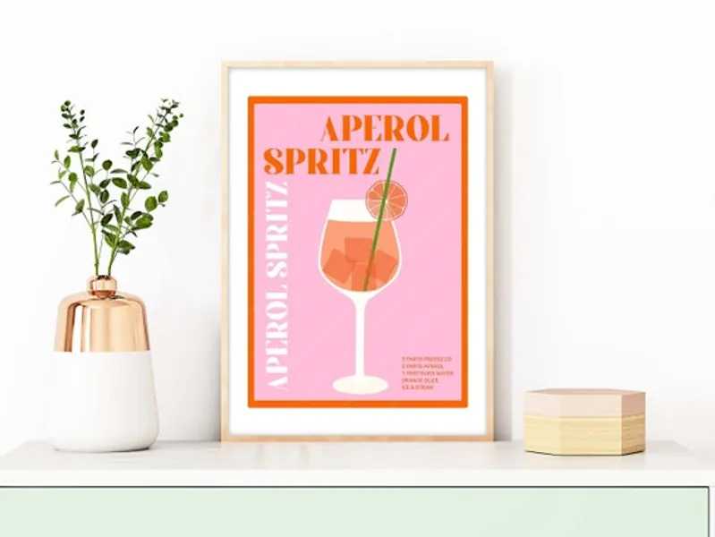 Aperol Spritz Cocktail Print Cocktail Print Cocktails Wall | Etsy UK