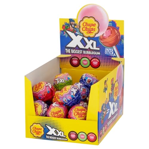 Chupa Chups XXL classic assortment of 25 extra large Lollipops - 25 Box - XXL Classic