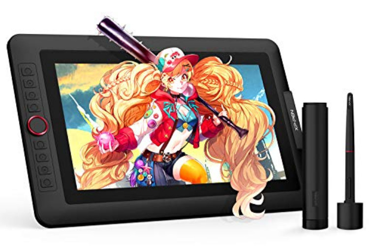 XPPen Drawing Tablet with Screen Full-Laminated Graphics Drawing Monitor Artist13.3 Pro Graphics Tablet  with Adjustable Stand and 8 Shortcut Keys (8192 Levels Pen Pressure, 123% sRGB) - 13.3 Inch - Standard W/ Keys