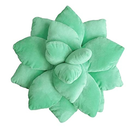 TADESES 3D Succulent Pillow,Cute Pillows,Leaf Pillow,Decorative Throw Pillow,Gifts for Succulent Lovers Or Kids (16 inches, Light Green) - 16 inches - Light Green