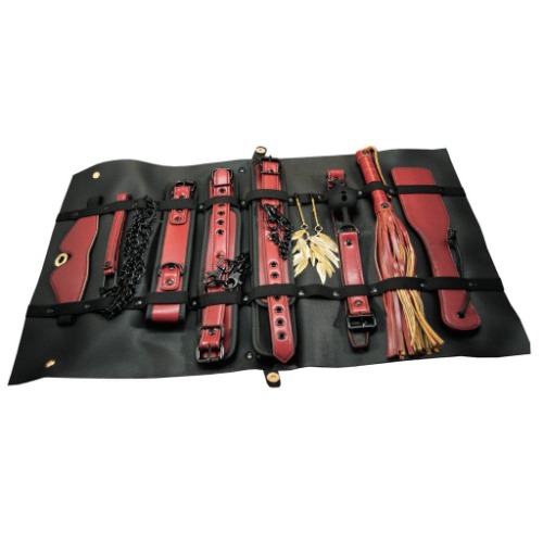 The Traveler 10-Piece Restraint & Bondage Play Kit - Burgundy