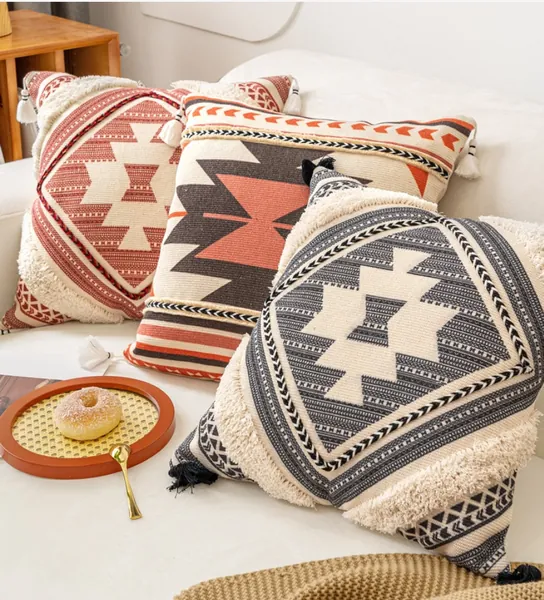 Bohemian style throw pillow covers/Decorative throw pillow case/Unique Boho decor sofa pillowcase/Boho chic home decor
