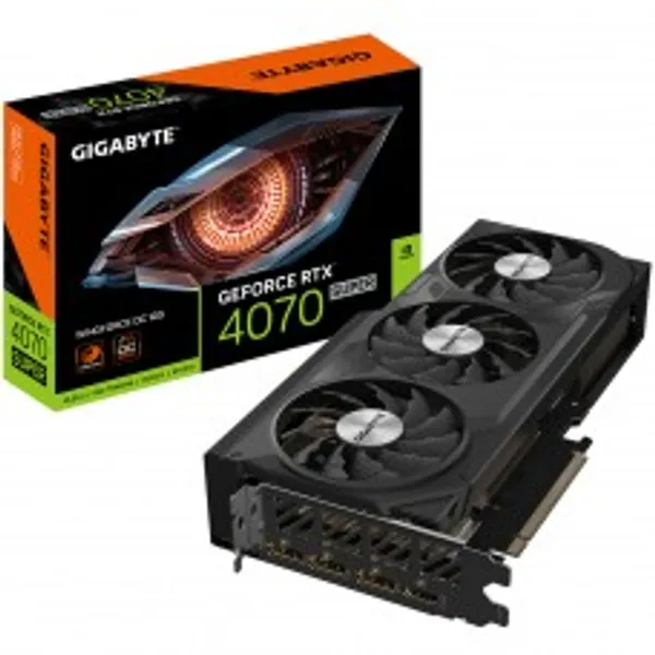 Graphics Card Gigabyte NVIDIA GeForce RTX 4070 Super Windforce OC, 12GB, GDDR6X, DLSS, Ray Tracing