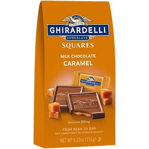 Ghirardelli Chocolate Milk Chocolate & Caramel Squares Chocolates Gift Bag, 5.32 oz.