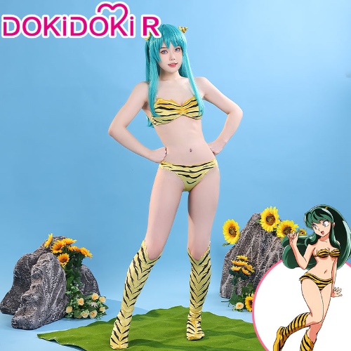 【Ready For Ship】【Size XS-XL】DokiDoki-R Anime Urusei Yatsura Cosplay Lum Cosplay Costume Swimsuit | XS