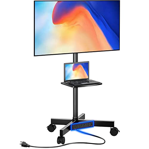 TV Stand Mobile Cart on Wheels