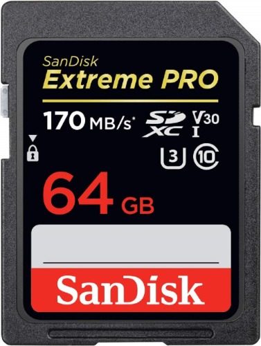 SanDisk 64GB Extreme PRO SDXC UHS-I Card - C10, U3, V30, 4K UHD, SD Card - SDSDXXY-064G-GN4IN - 64GB Card Only