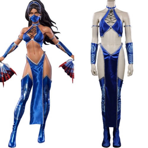 Mortal Kombat Kitana Cosplay Costume Outfits 2021 Halloween Carnival Suit | XS
