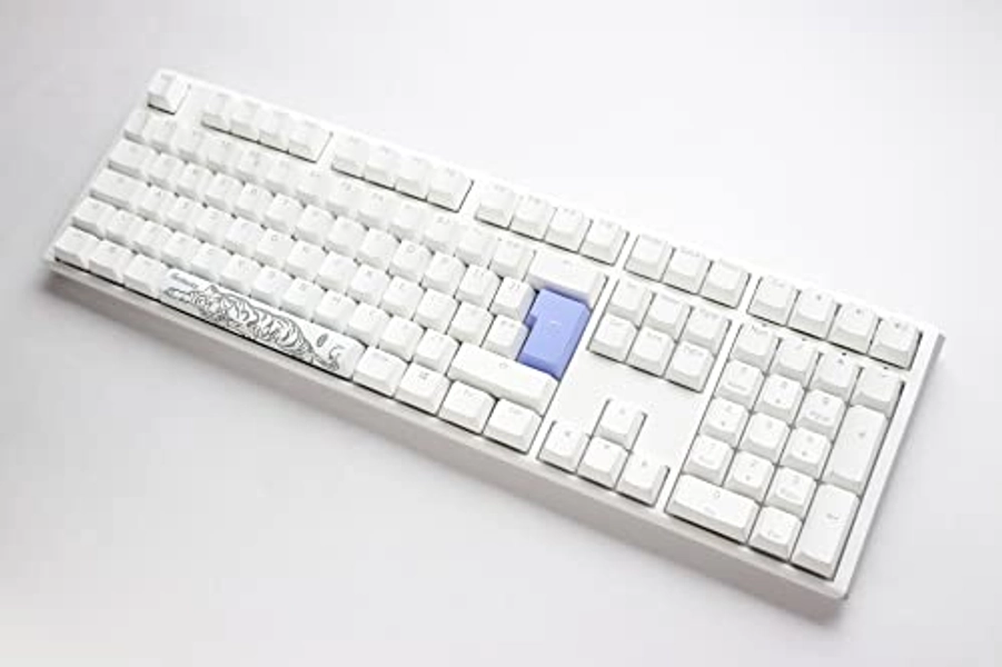 Ducky One3 Pure White Full Size RGB Brown Cherry MX Switch Keyboard - UK Layout